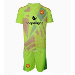 Manchester United Keeper Uit tenue Kids 2024-25 Korte Mouw (+ Korte broeken)